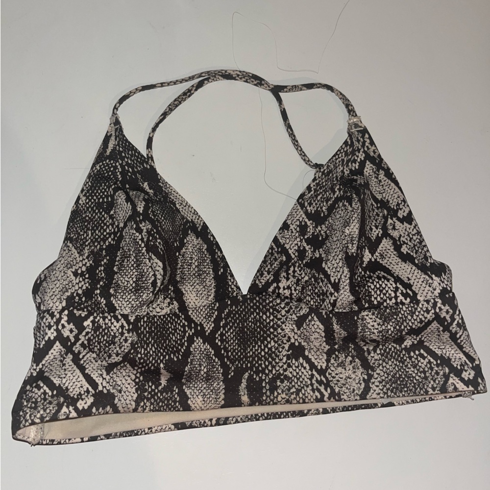 Snake skin bikini top